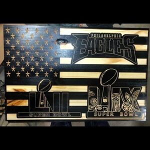16x24 Philadelphia Eagles Super Bowl Wooden Flag